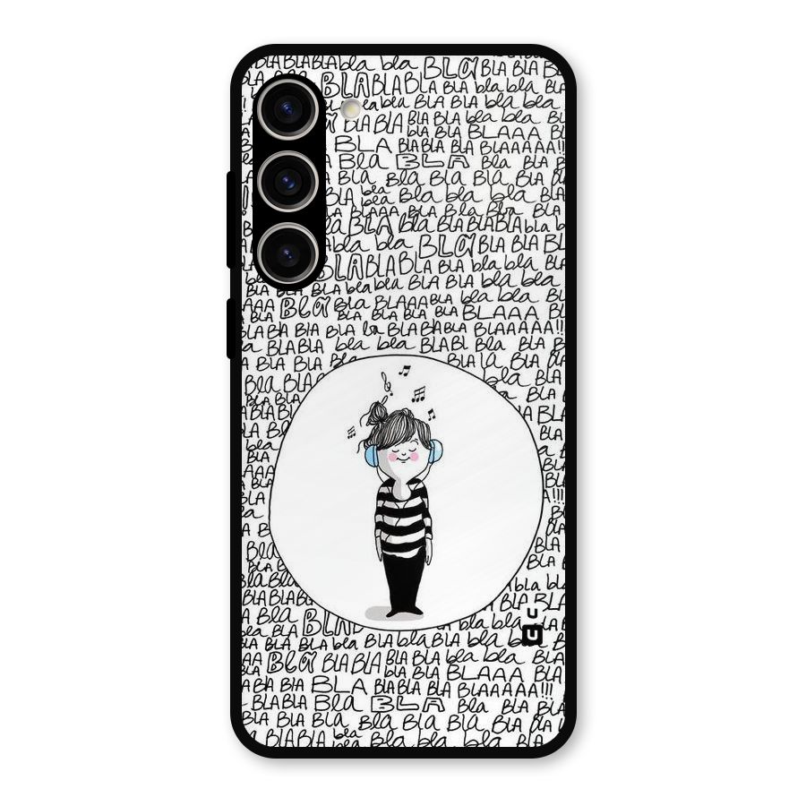 Music And Bla Bla Metal Back Case for Galaxy S23 Plus