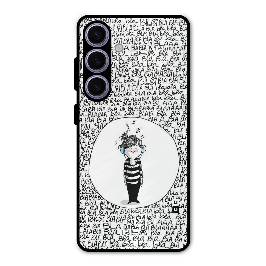 Music And Bla Bla Metal Back Case for Galaxy S24