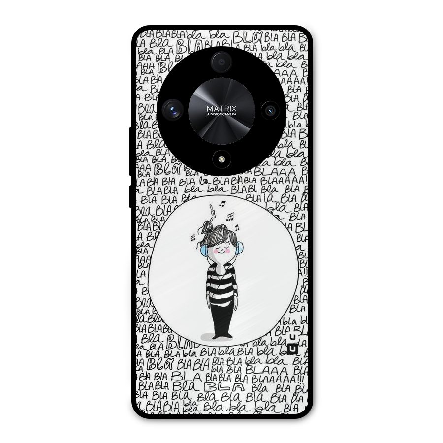Music And Bla Bla Metal Back Case for Honor X9b