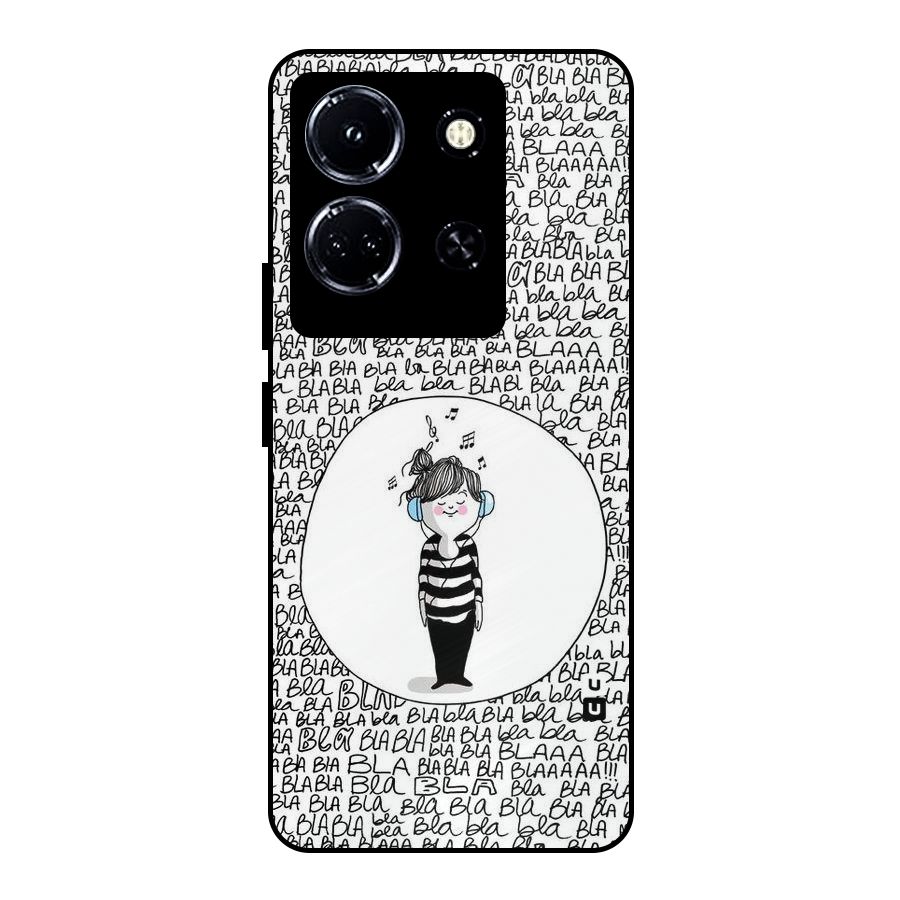 Music And Bla Bla Metal Back Case for Infinix Note 30 5G
