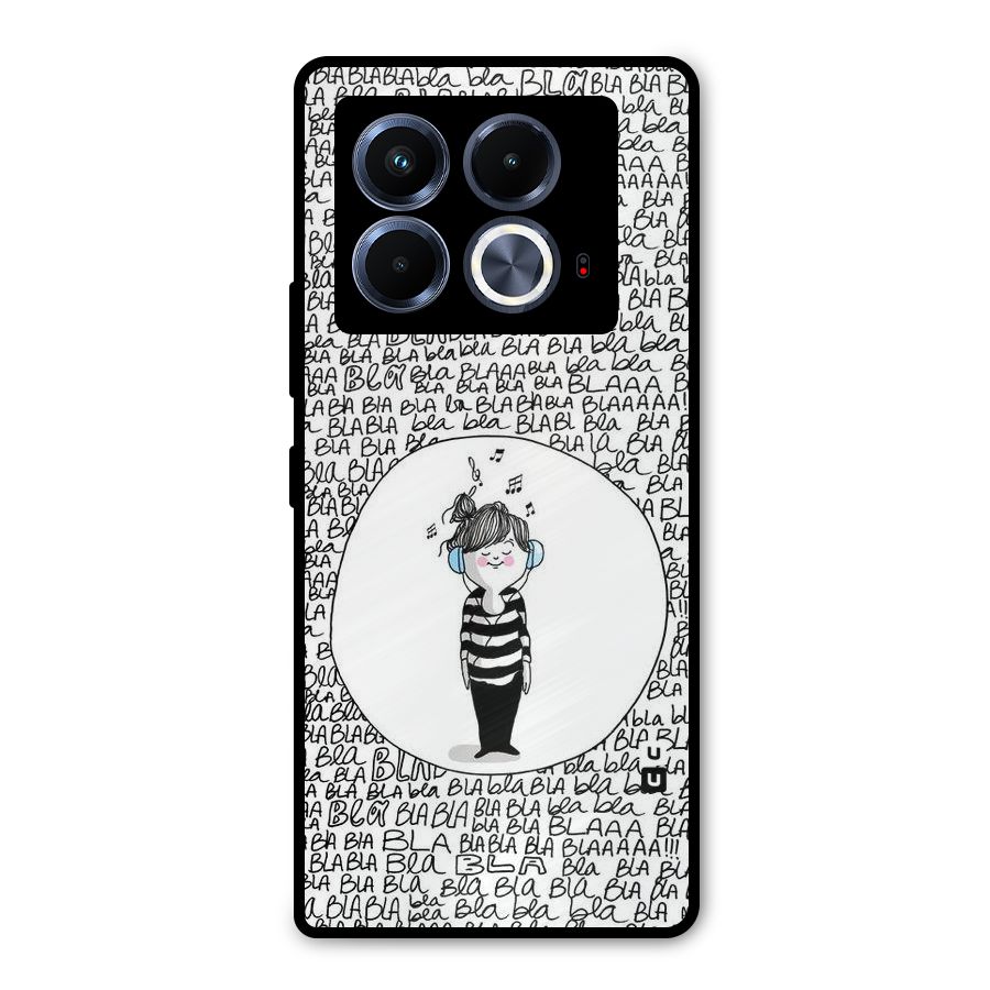 Music And Bla Bla Metal Back Case for Infinix Note 40 5G