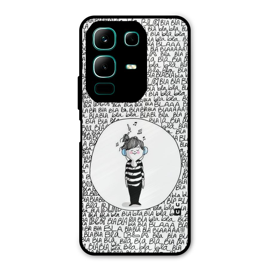 Music And Bla Bla Metal Back Case for Infinix Note 50x