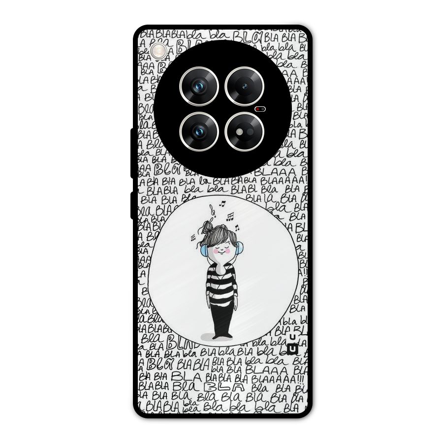 Music And Bla Bla Metal Back Case for Infinix Zero 40 5G