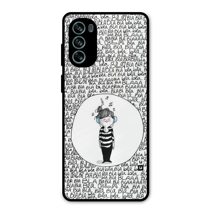 Music And Bla Bla Metal Back Case for Moto G62