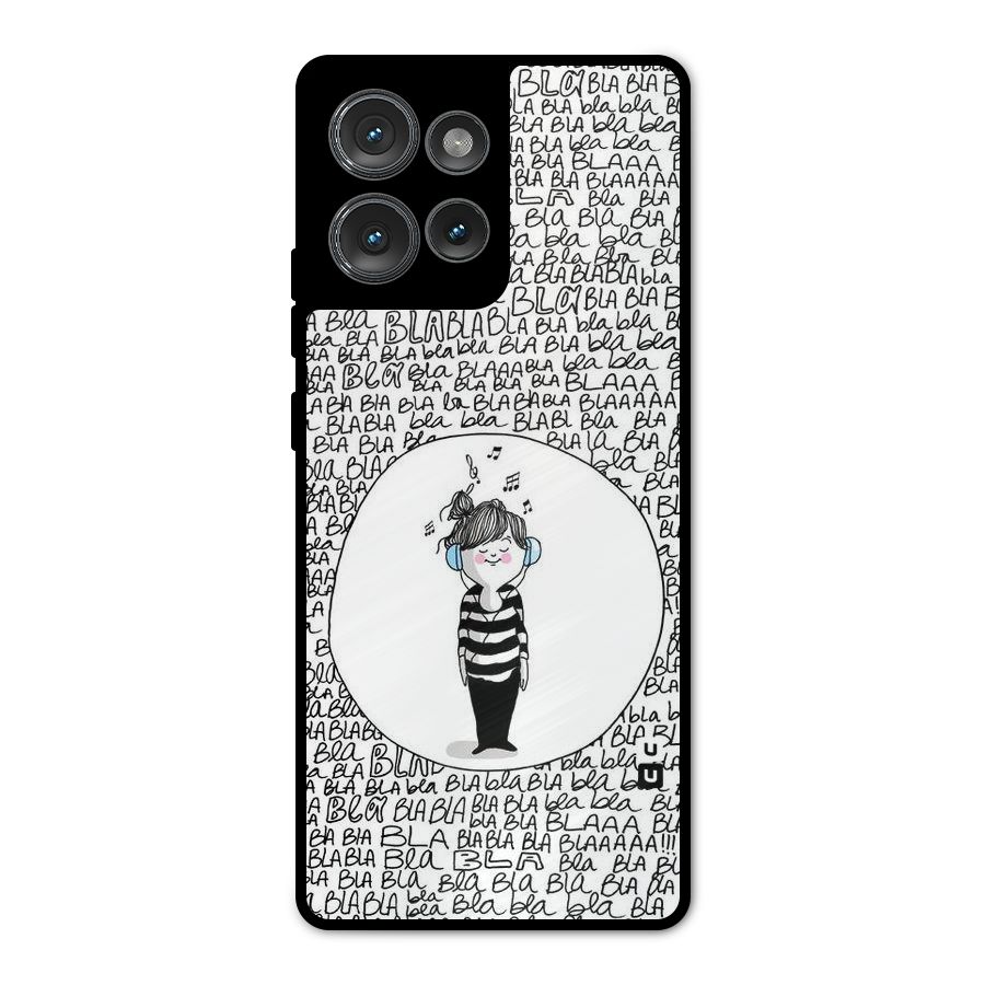 Music And Bla Bla Metal Back Case for Motorola Edge 50