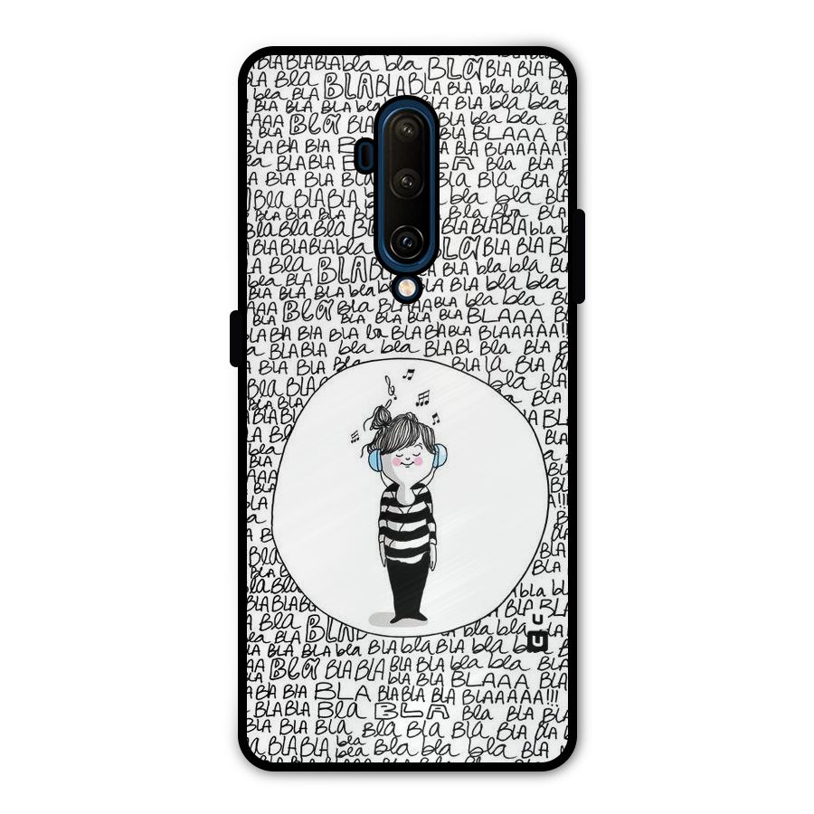 Music And Bla Bla Metal Back Case for OnePlus 7T Pro