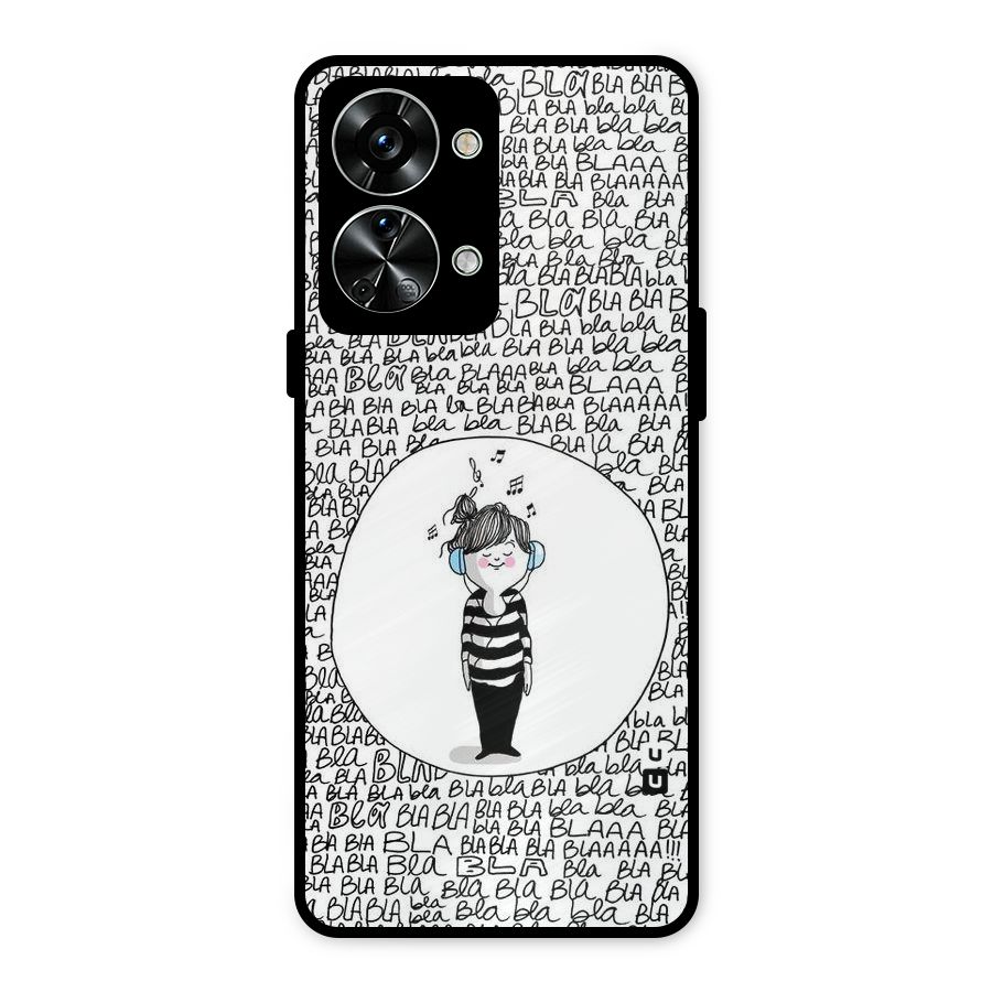 Music And Bla Bla Metal Back Case for OnePlus Nord 2T