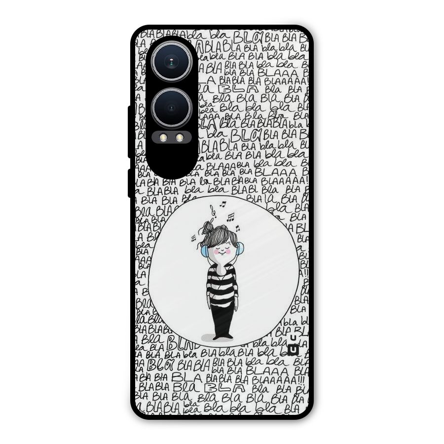 Music And Bla Bla Metal Back Case for OnePlus Nord CE4 Lite