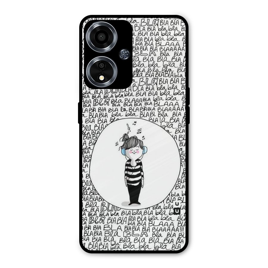 Music And Bla Bla Metal Back Case for Oppo A59