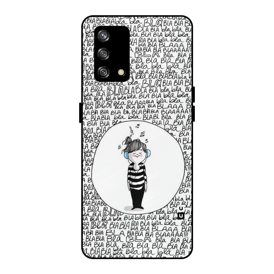 Music And Bla Bla Metal Back Case for Oppo F19