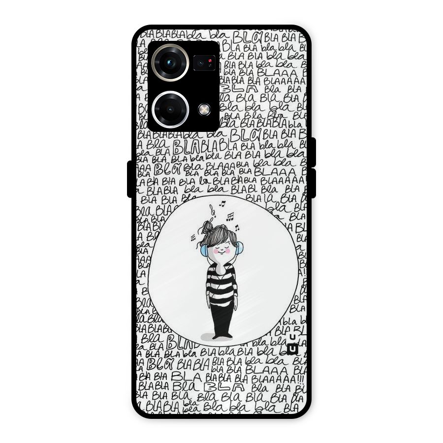 Music And Bla Bla Metal Back Case for Oppo F21s Pro 4G