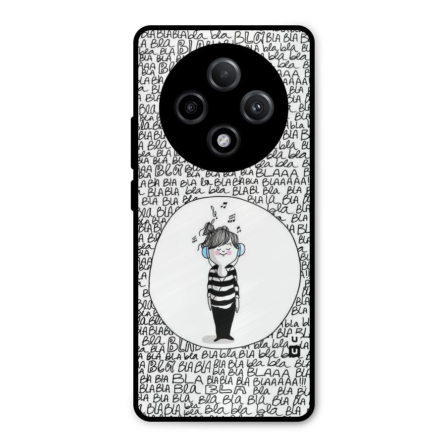 Music And Bla Bla Metal Back Case for Oppo F27 Pro Plus