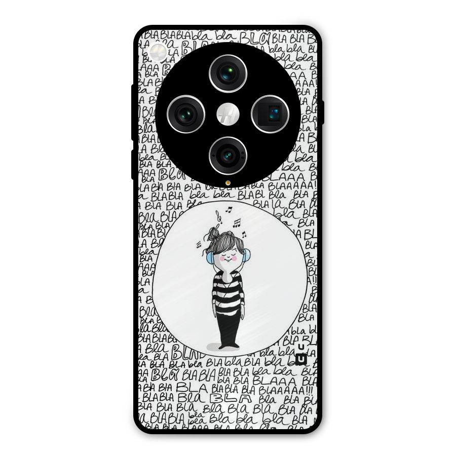 Music And Bla Bla Metal Back Case for Oppo Find X8 Pro
