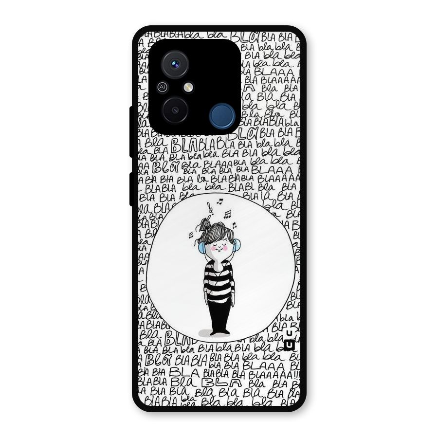 Music And Bla Bla Metal Back Case for Poco C55
