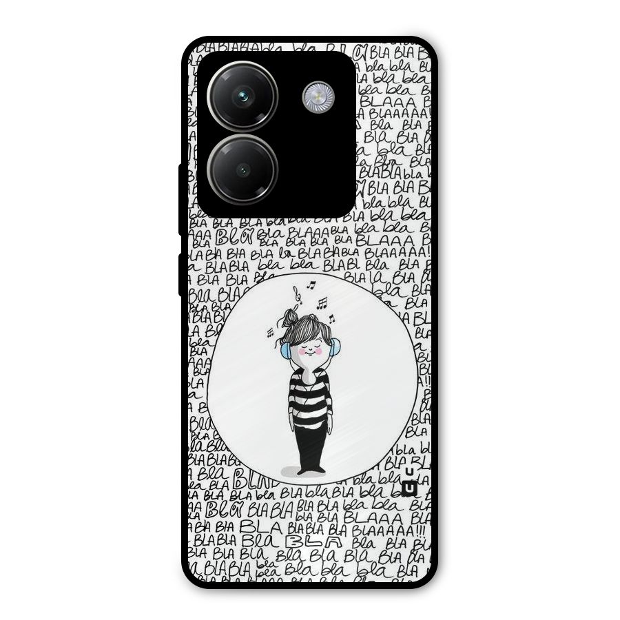 Music And Bla Bla Metal Back Case for Poco M7 Pro 5G