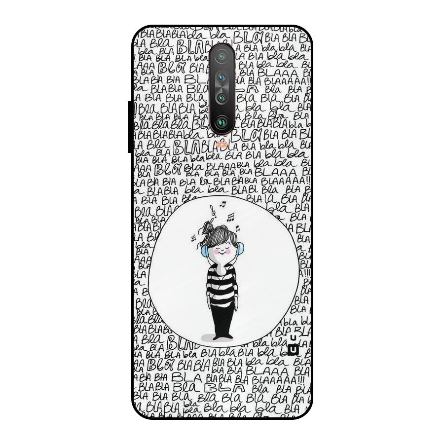 Music And Bla Bla Metal Back Case for Poco X2
