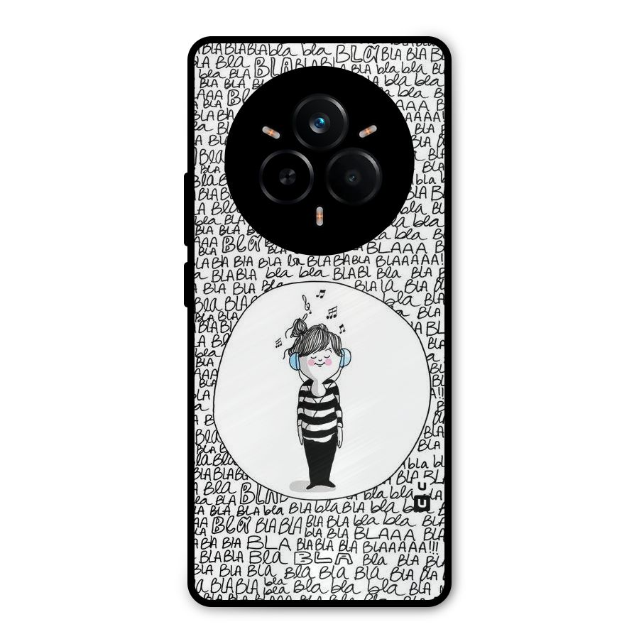 Music And Bla Bla Metal Back Case for Realme 14 Pro