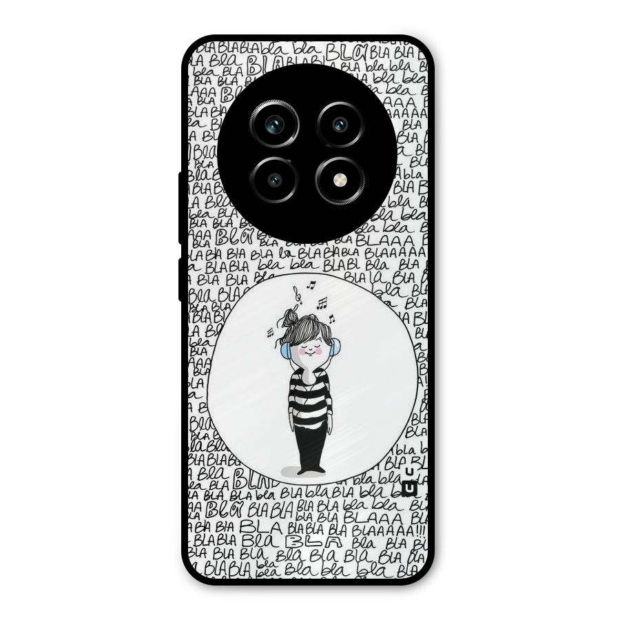 Music And Bla Bla Metal Back Case for Realme 14 Pro Lite