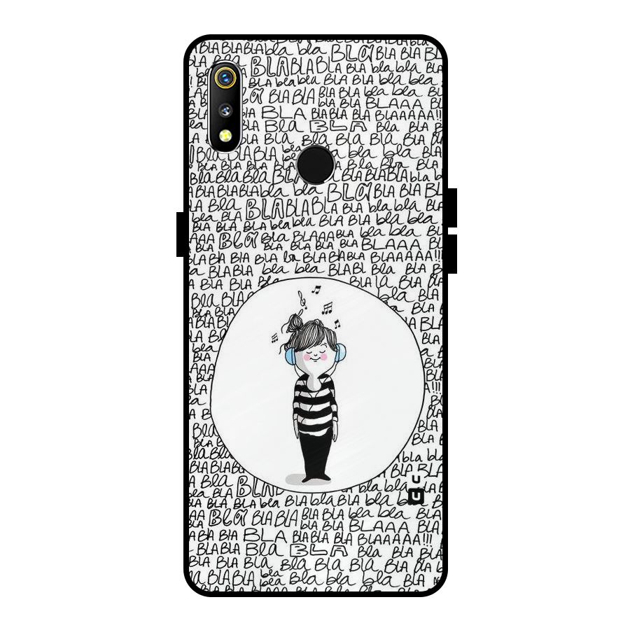 Music And Bla Bla Metal Back Case for Realme 3