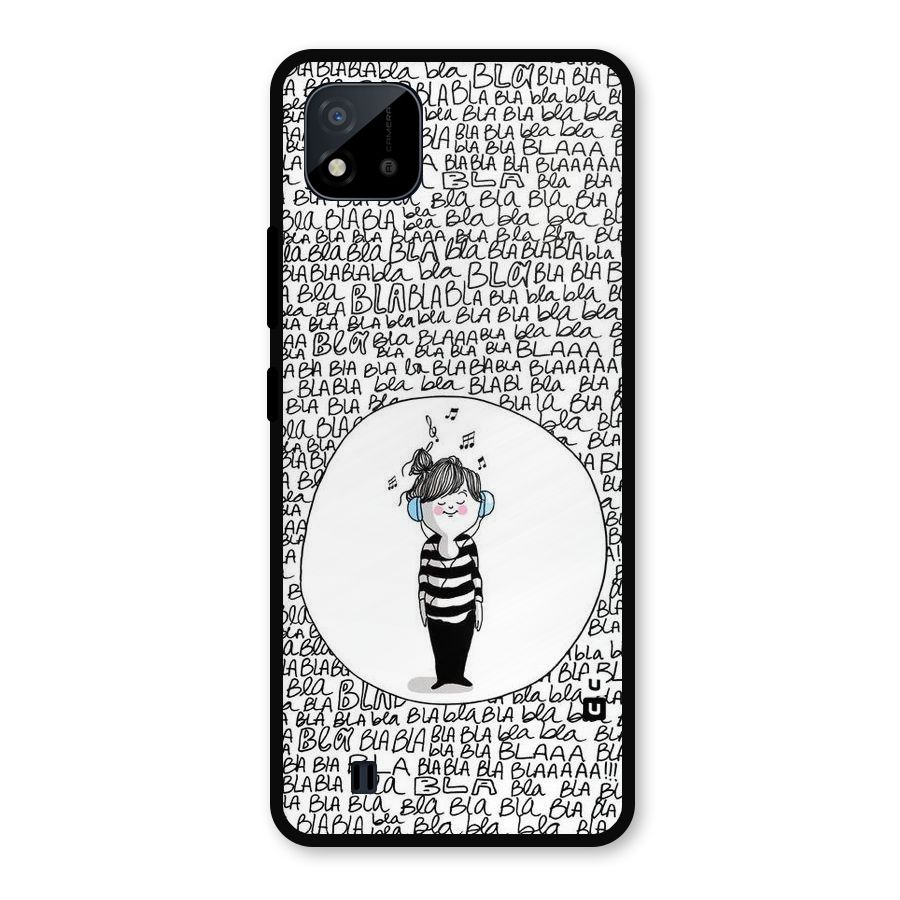 Music And Bla Bla Metal Back Case for Realme C11 2021