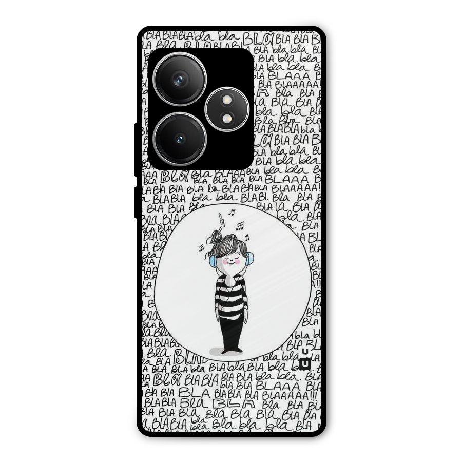 Music And Bla Bla Metal Back Case for Realme GT 6T