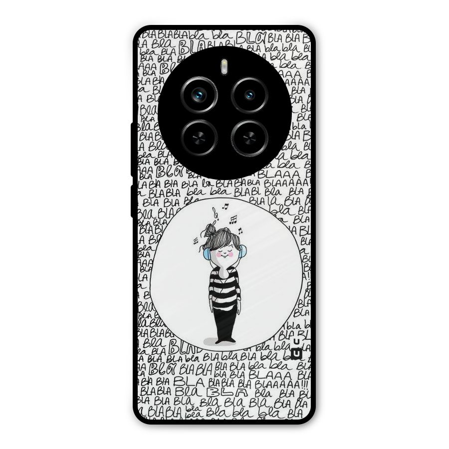 Music And Bla Bla Metal Back Case for Realme P1 Pro