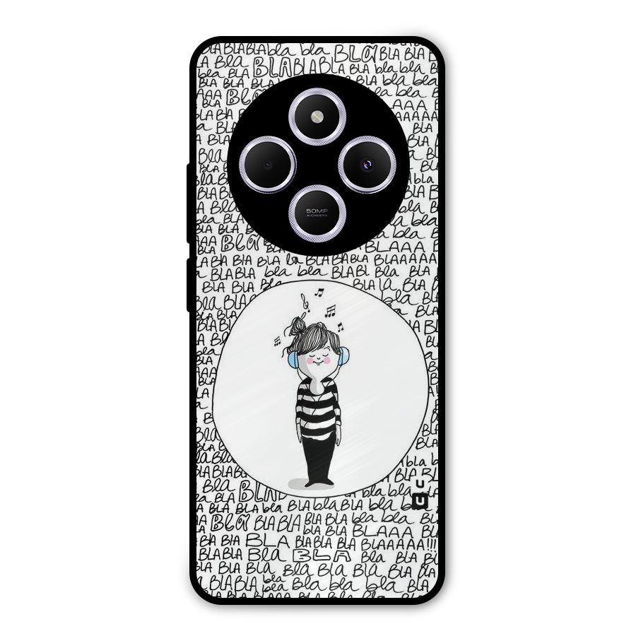 Music And Bla Bla Metal Back Case for Redmi 14C
