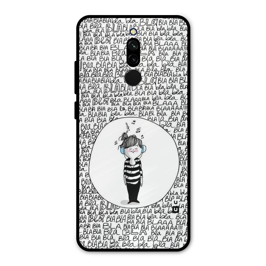 Music And Bla Bla Metal Back Case for Redmi 8