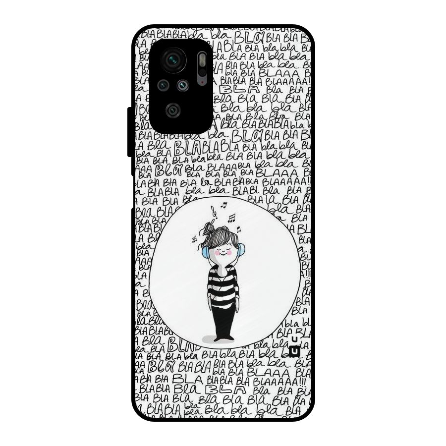 Music And Bla Bla Metal Back Case for Redmi Note 10S