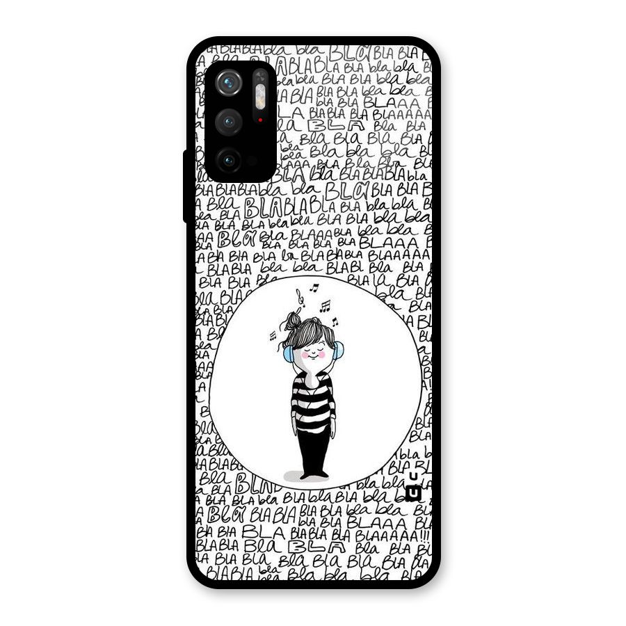 Music And Bla Bla Metal Back Case for Redmi Note 10T 5G