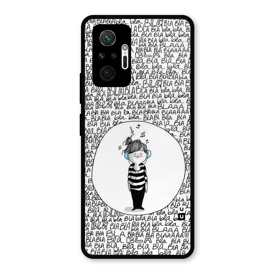 Music And Bla Bla Metal Back Case for Redmi Note 10 Pro Max