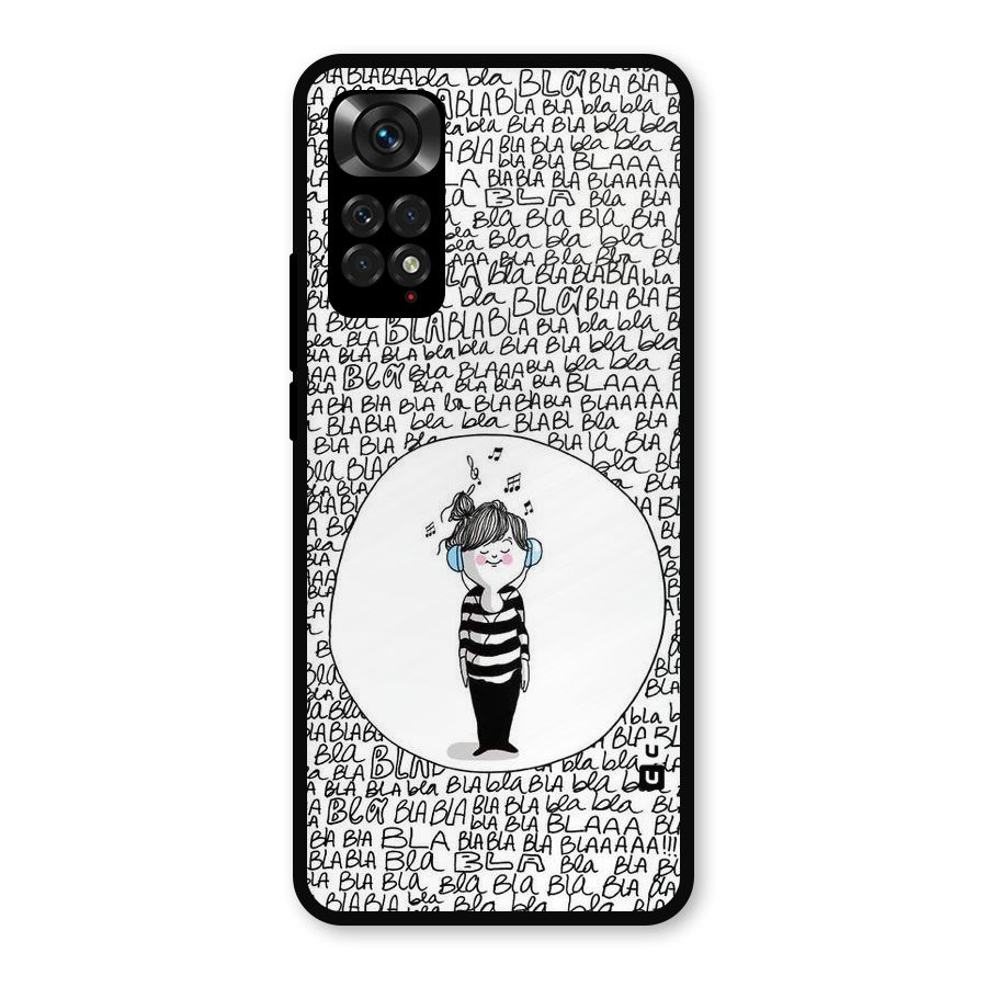 Music And Bla Bla Metal Back Case for Redmi Note 11s