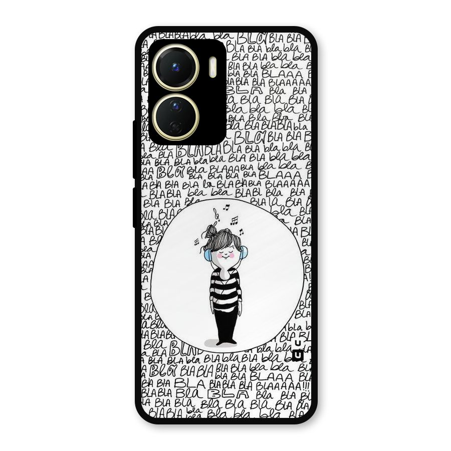 Music And Bla Bla Metal Back Case for Vivo T2x