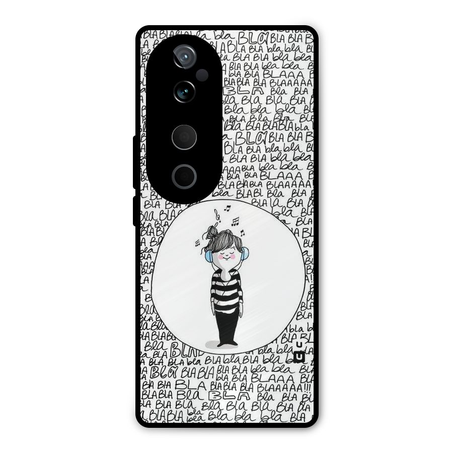 Music And Bla Bla Metal Back Case for Vivo T3 Ultra