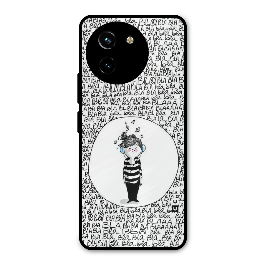 Music And Bla Bla Metal Back Case for Vivo T3x
