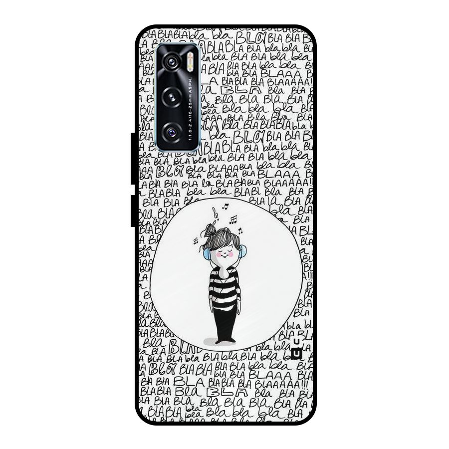 Music And Bla Bla Metal Back Case for Vivo V20 SE
