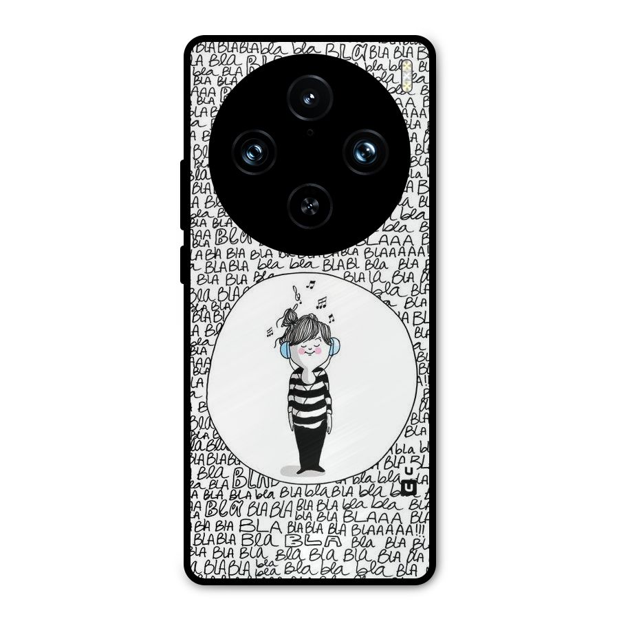 Music And Bla Bla Metal Back Case for Vivo X100 Pro