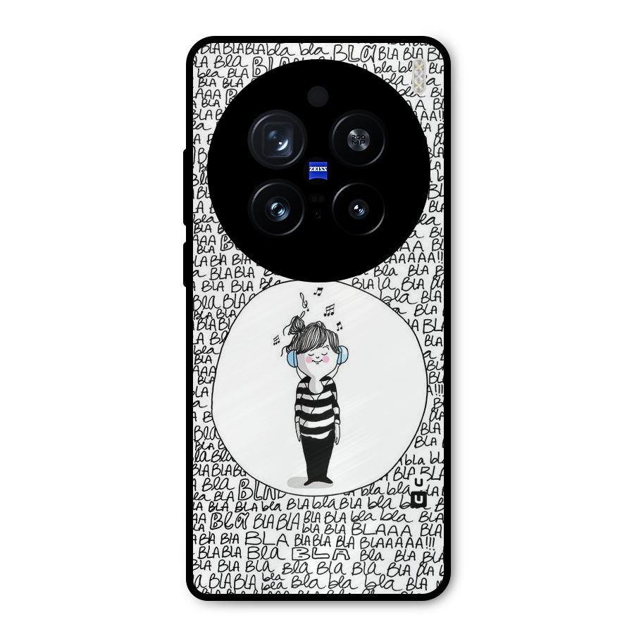 Music And Bla Bla Metal Back Case for Vivo X200 Pro