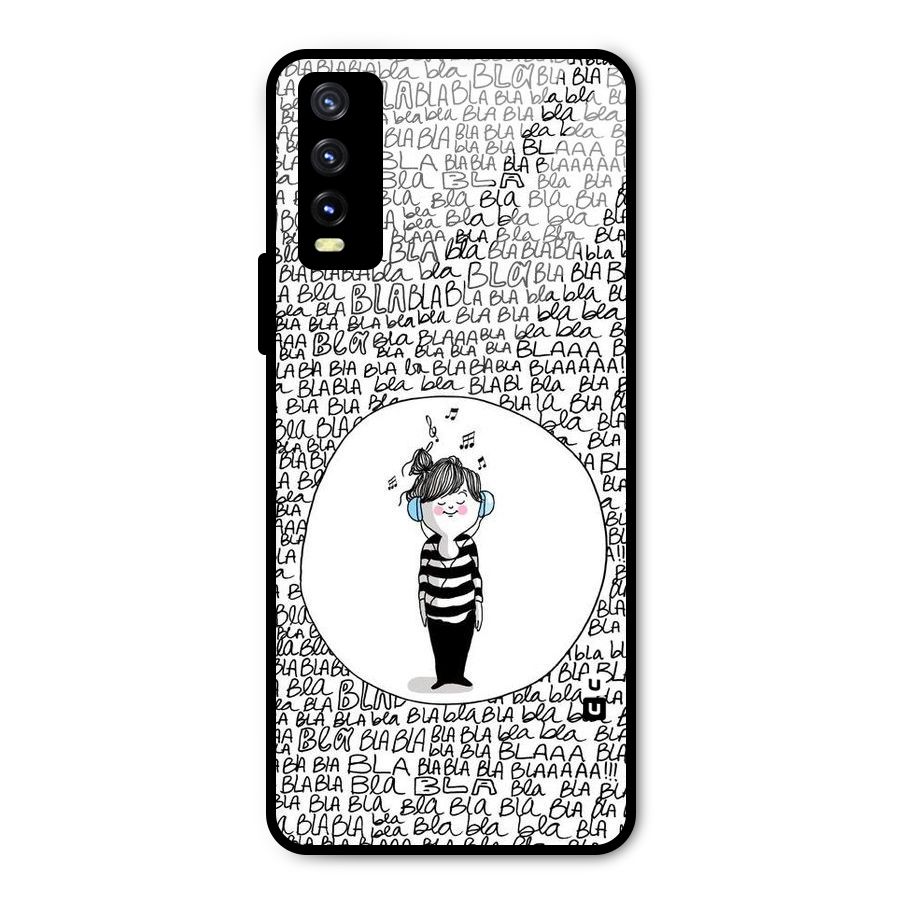 Music And Bla Bla Metal Back Case for Vivo Y20