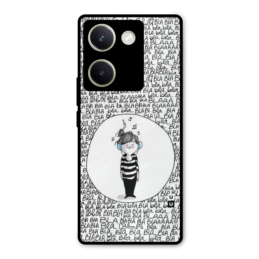 Music And Bla Bla Metal Back Case for Vivo Y200 Pro