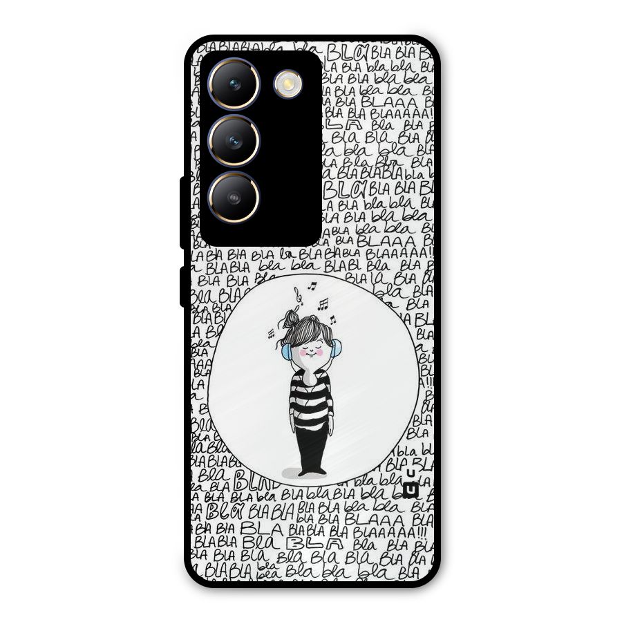 Music And Bla Bla Metal Back Case for Vivo Y200e