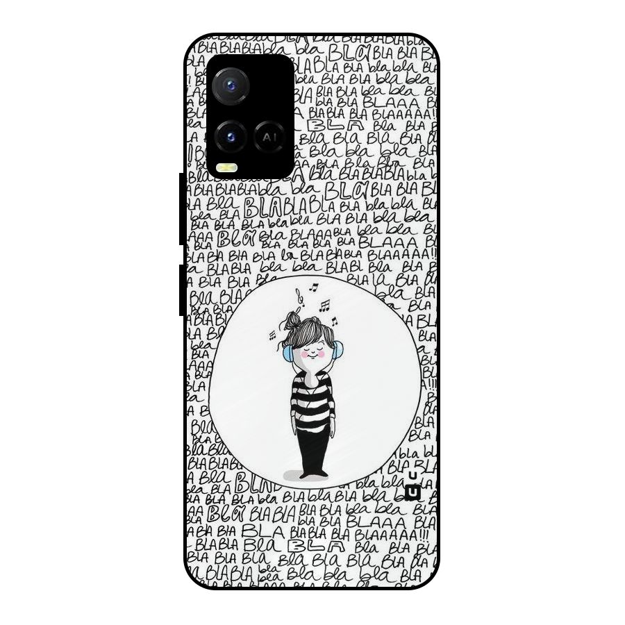 Music And Bla Bla Metal Back Case for Vivo Y21