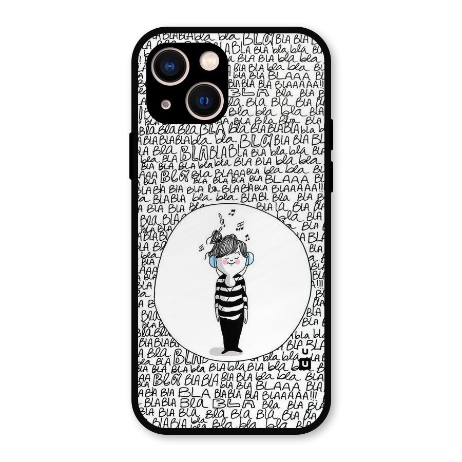 Music And Bla Bla Metal Back Case for iPhone 13
