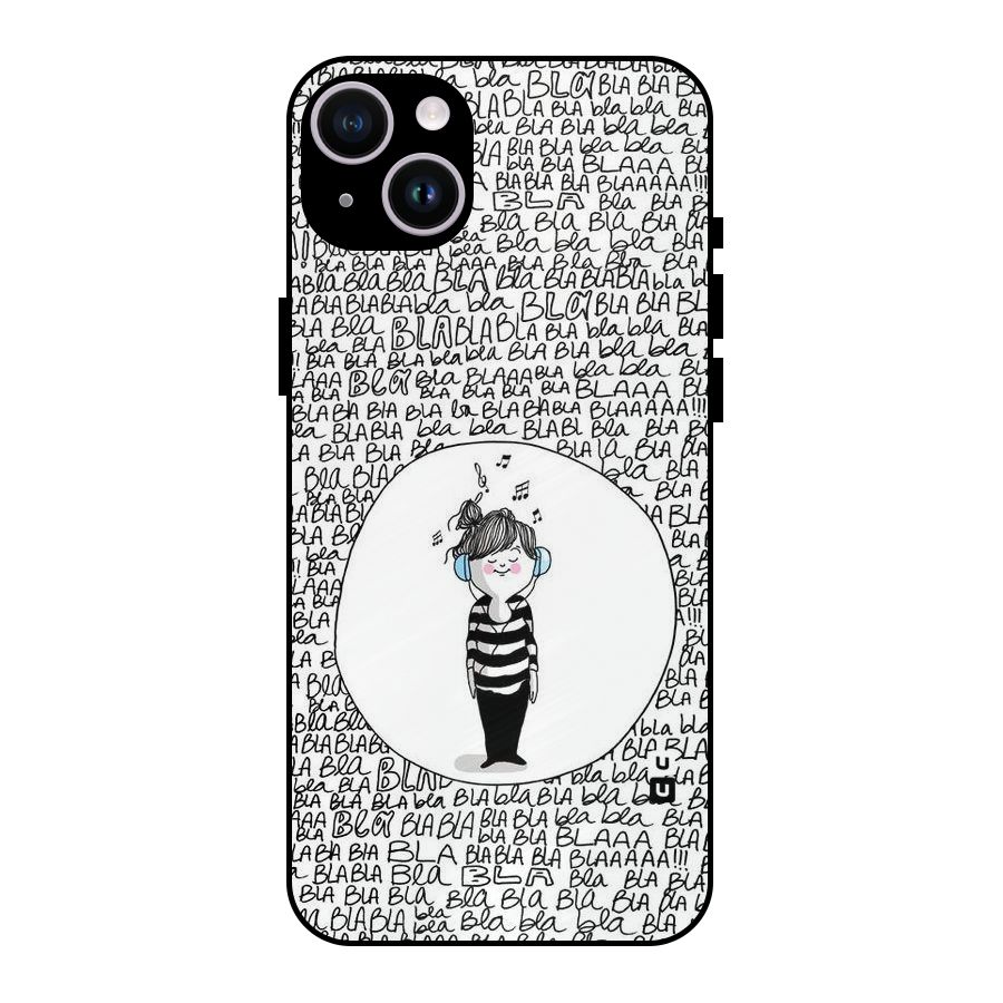 Music And Bla Bla Metal Back Case for iPhone 14 Plus