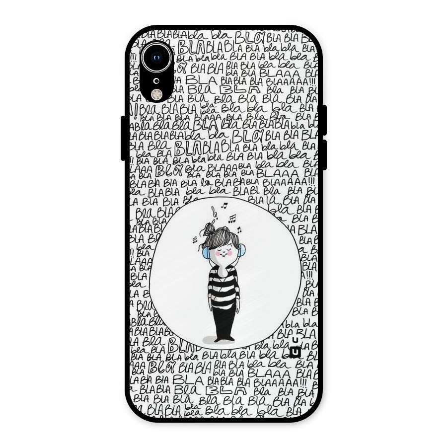 Music And Bla Bla Metal Back Case for iPhone XR