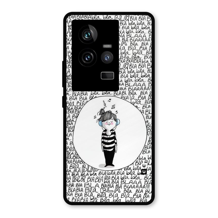 Music And Bla Bla Metal Back Case for iQOO 11 5G