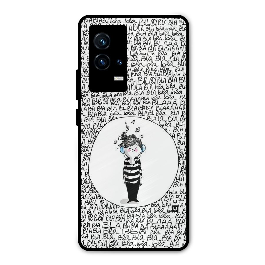 Music And Bla Bla Metal Back Case for iQOO 9 5G