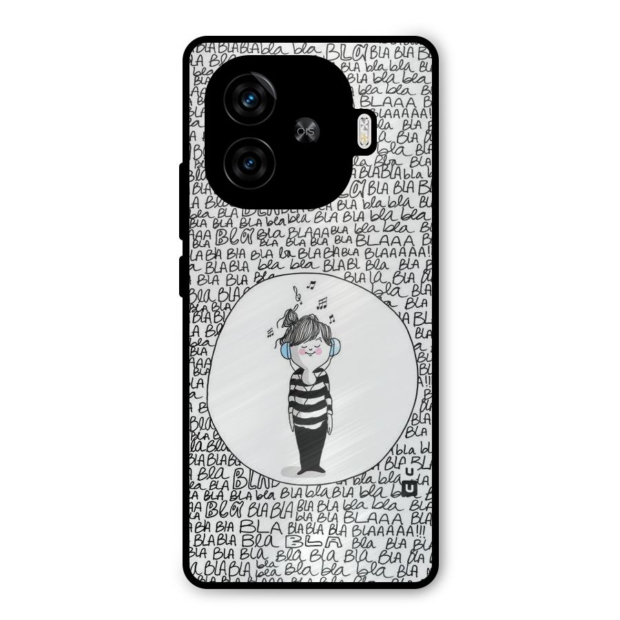 Music And Bla Bla Metal Back Case for iQOO Z9 Turbo