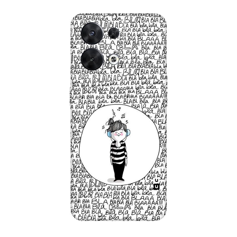 Music And Bla Bla Original Polycarbonate Back Case for Oppo Reno8 5G