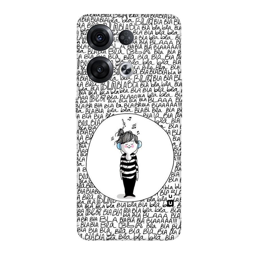 Music And Bla Bla Original Polycarbonate Back Case for Oppo Reno8 Pro 5G